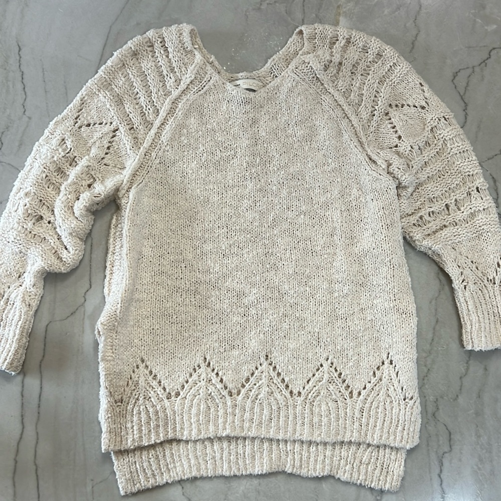 Anthropologie Pilcro Cream Sweater